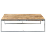 vidaXL Coffee Table 140x140x40 cm Rough Mango Wood N2 | SKU: 321579 | Barcode: 8720286104712