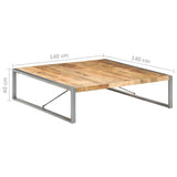 vidaXL Coffee Table 140x140x40 cm Rough Mango Wood N2 | SKU: 321579 | Barcode: 8720286104712