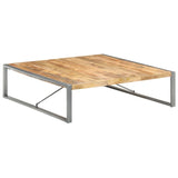 vidaXL Coffee Table 140x140x40 cm Rough Mango Wood N2 | SKU: 321579 | Barcode: 8720286104712