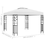 vidaXL Gazebo 3x3 m White 180 g/m² | SKU: 312242 | Barcode: 8720286106624