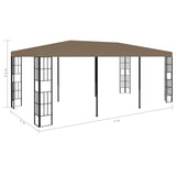 vidaXL Gazebo 6x3 m Taupe | SKU: 312259 | Barcode: 8720286106785
