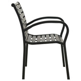 vidaXL Garden Chairs 2 pcs Steel and WPC Black | SKU: 312034 | Barcode: 8720286106983