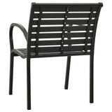 vidaXL Garden Chairs 2 pcs Steel and WPC Black | SKU: 312034 | Barcode: 8720286106983