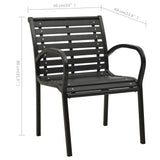 vidaXL Garden Chairs 2 pcs Steel and WPC Black | SKU: 312034 | Barcode: 8720286106983