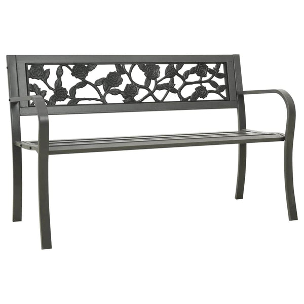 vidaXL Garden Bench 125 cm Steel Grey N2 | SKU: 312038 | Barcode: 8720286107027