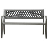 vidaXL Garden Bench 125 cm Steel Grey N3 | SKU: 312039 | Barcode: 8720286107034