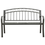vidaXL Garden Bench With A Table 125 cm Steel Grey | SKU: 312041 | Barcode: 8720286107058