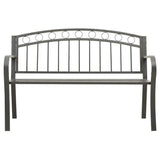 vidaXL Garden Bench 125 cm Steel Grey N4 | SKU: 312042 | Barcode: 8720286107065