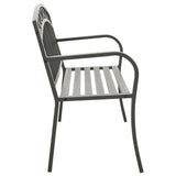 vidaXL Garden Bench 125 cm Steel Grey N4 | SKU: 312042 | Barcode: 8720286107065