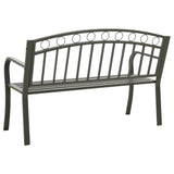 vidaXL Garden Bench 125 cm Steel Grey N4 | SKU: 312042 | Barcode: 8720286107065
