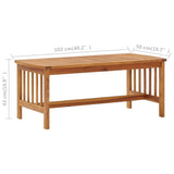 vidaXL Coffee Table 102x50x43 cm Solid Acacia Wood | SKU: 310255 | Barcode: 8720286107485