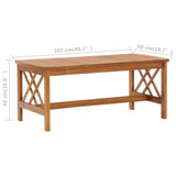 vidaXL Coffee Table 102x50x43 cm Solid Acacia Wood | SKU: 310265 | Barcode: 8720286107584
