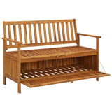 vidaXL Garden Storage Bench 120 cm Solid Acacia Wood | SKU: 310279 | Barcode: 8720286107720