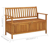 vidaXL Garden Storage Bench 120 cm Solid Acacia Wood | SKU: 310279 | Barcode: 8720286107720