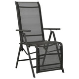 vidaXL Reclining Garden Chairs 2pcs Textilene And Aluminium Black  | SKU: 312195 | Barcode: 8720286108420