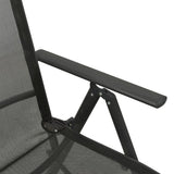 vidaXL Reclining Garden Chairs 2pcs Textilene And Aluminium Black  | SKU: 312195 | Barcode: 8720286108420