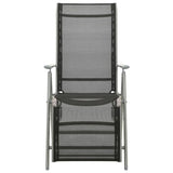 vidaXL Reclining Garden Chair Textilene And Aluminium Silver | SKU: 312196 | Barcode: 8720286108437
