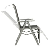 vidaXL Reclining Garden Chair Textilene And Aluminium Silver | SKU: 312196 | Barcode: 8720286108437