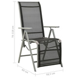 vidaXL Reclining Garden Chair Textilene And Aluminium Silver | SKU: 312196 | Barcode: 8720286108437