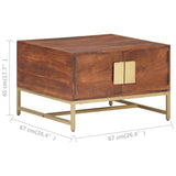 vidaXL Coffee Table Honey Brown 67x67x45 cm Solid Acacia Wood | SKU: 320376 | Barcode: 8720286110744