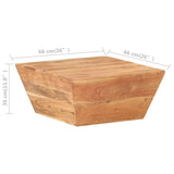 vidaXL Coffee Table V-shape 66x66x30 cm Solid Acacia Wood | SKU: 320388 | Barcode: 8720286110867