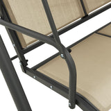 vidaXL Garden Swing Chair With Canopy Anthracite And Sand | SKU: 313325 | Barcode: 8720286135099
