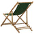 vidaXL Deck Chair Bamboo and Canvas Green | SKU: 313021 | Barcode: 8720286135303