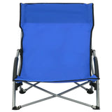 vidaXL Folding Beach Chairs 2 pcs Blue Fabric | SKU: 312488 | Barcode: 8720286136997