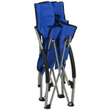 vidaXL Folding Beach Chairs 2 pcs Blue Fabric | SKU: 312488 | Barcode: 8720286136997