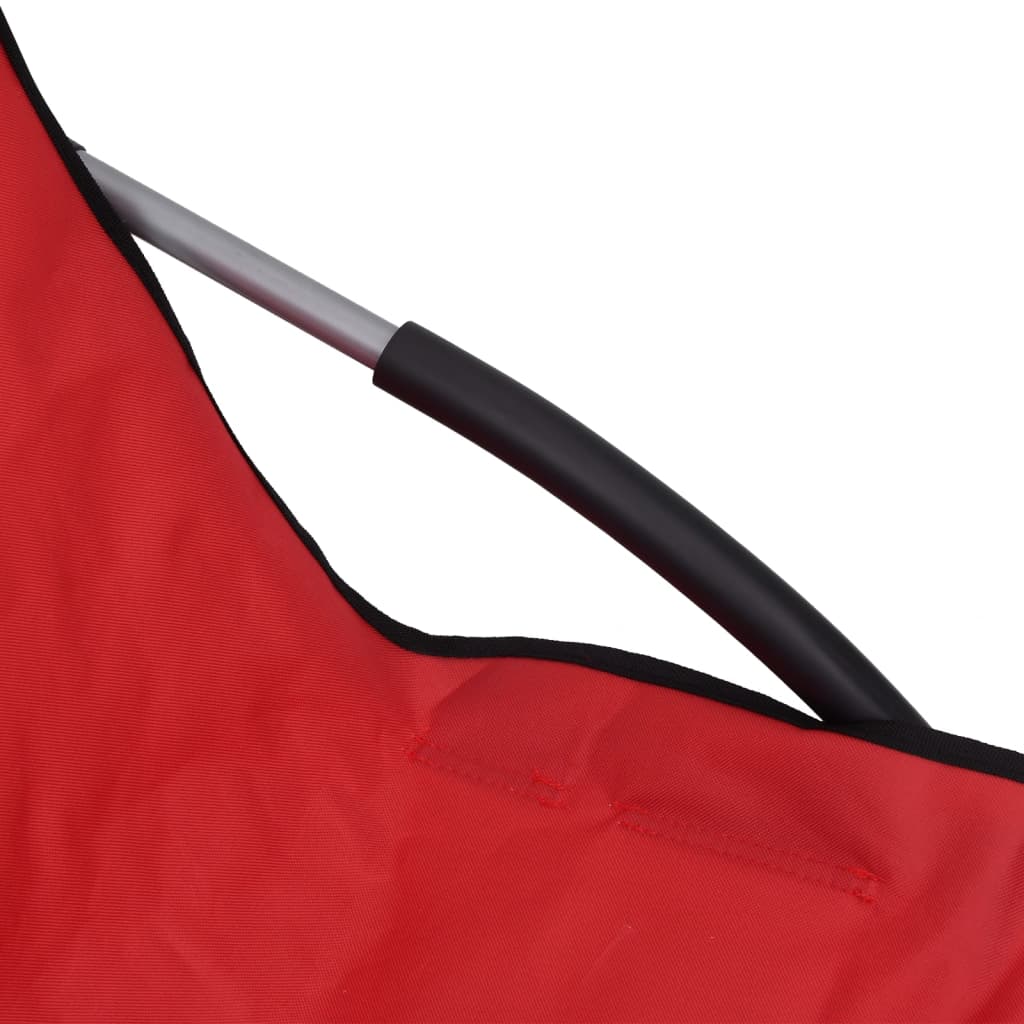vidaXL Folding Beach Chairs 2 pcs Red Fabric | SKU: 312490 | Barcode: 8720286137017