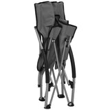 vidaXL Folding Beach Chairs 2 pcs Grey Fabric | SKU: 312491 | Barcode: 8720286137024