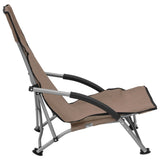 vidaXL Folding Beach Chairs 2 pcs Taupe Fabric | SKU: 312492 | Barcode: 8720286137031
