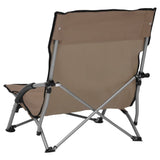 vidaXL Folding Beach Chairs 2 pcs Taupe Fabric | SKU: 312492 | Barcode: 8720286137031