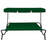 vidaXL Outdoor Lounge Bed With Canopy Green | SKU: 313526 | Barcode: 8720286137536