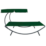 vidaXL Outdoor Lounge Bed With Canopy Green | SKU: 313526 | Barcode: 8720286137536