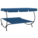 vidaXL Outdoor Lounge Bed With Canopy Blue | SKU: 313527 | Barcode: 8720286137543