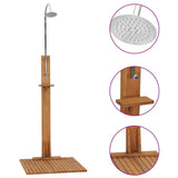 vidaXL Garden Shower 75x75x210 cm Solid Teak Wood | SKU: 312276 | Barcode: 8720286141151