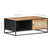 vidaXL Coffee Table 90x50x35 cm Rough Mango Wood And Natural Cane | SKU: 323143 | Barcode: 8720286142387
