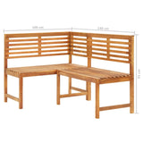 vidaXL Garden Corner Bench 140 cm Solid Acacia Wood | SKU: 312422 | Barcode: 8720286143551