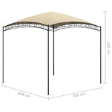 vidaXL Gazebo 3x3x2.65 m Cream 180 g/m² | SKU: 313906 | Barcode: 8720286153208