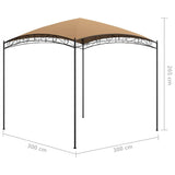vidaXL Gazebo 3x3x2.65 m Taupe 180 g/m² | SKU: 313907 | Barcode: 8720286153215