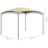 vidaXL Gazebo 3x4x2.65 m Cream 180 g/m² | SKU: 313909 | Barcode: 8720286153239
