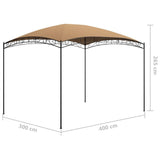 vidaXL Gazebo 3x4x2.65 m Taupe 180 g/m² | SKU: 313910 | Barcode: 8720286153246