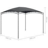 vidaXL Gazebo 3x4x2.65 m Anthracite 180 g/m² | SKU: 313911 | Barcode: 8720286153253