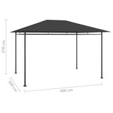 vidaXL Gazebo 4x3x2.7 m Anthracite 180 g/m² | SKU: 313923 | Barcode: 8720286153376