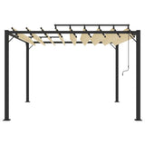 vidaXL Gazebo with Louvered Roof 3x3 m Cream Fabric and Aluminium | SKU: 313924 | Barcode: 8720286153383