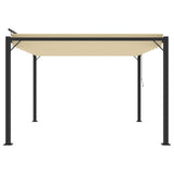 vidaXL Gazebo with Louvered Roof 3x3 m Cream Fabric and Aluminium | SKU: 313924 | Barcode: 8720286153383