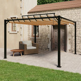 vidaXL Gazebo with Louvered Roof 3x3 m Taupe Fabric and Aluminium | SKU: 313925 | Barcode: 8720286153390