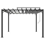 vidaXL Gazebo with Louvered Roof 3x3 m Anthracite Fabric and Aluminium | SKU: 313926 | Barcode: 8720286153406