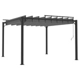vidaXL Gazebo with Louvered Roof 3x3 m Anthracite Fabric and Aluminium | SKU: 313926 | Barcode: 8720286153406